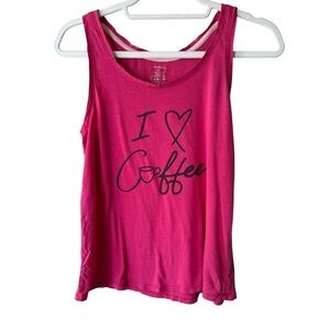 George Pink Graphic Tank Top with Wide Straps Women’s S Casual Everyday